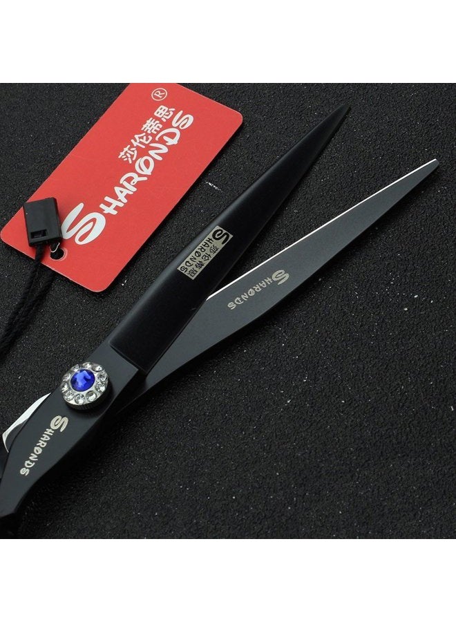 AXEMOORE مجموعة مقصات شعر احترافية 6/7/8/9 بوصة، مقصات شعر حادة من الفولاذ المقاوم للصدأ، مقص خاص لمصففي الشعر (مقص مسطح 7 بوصة) - Image 5