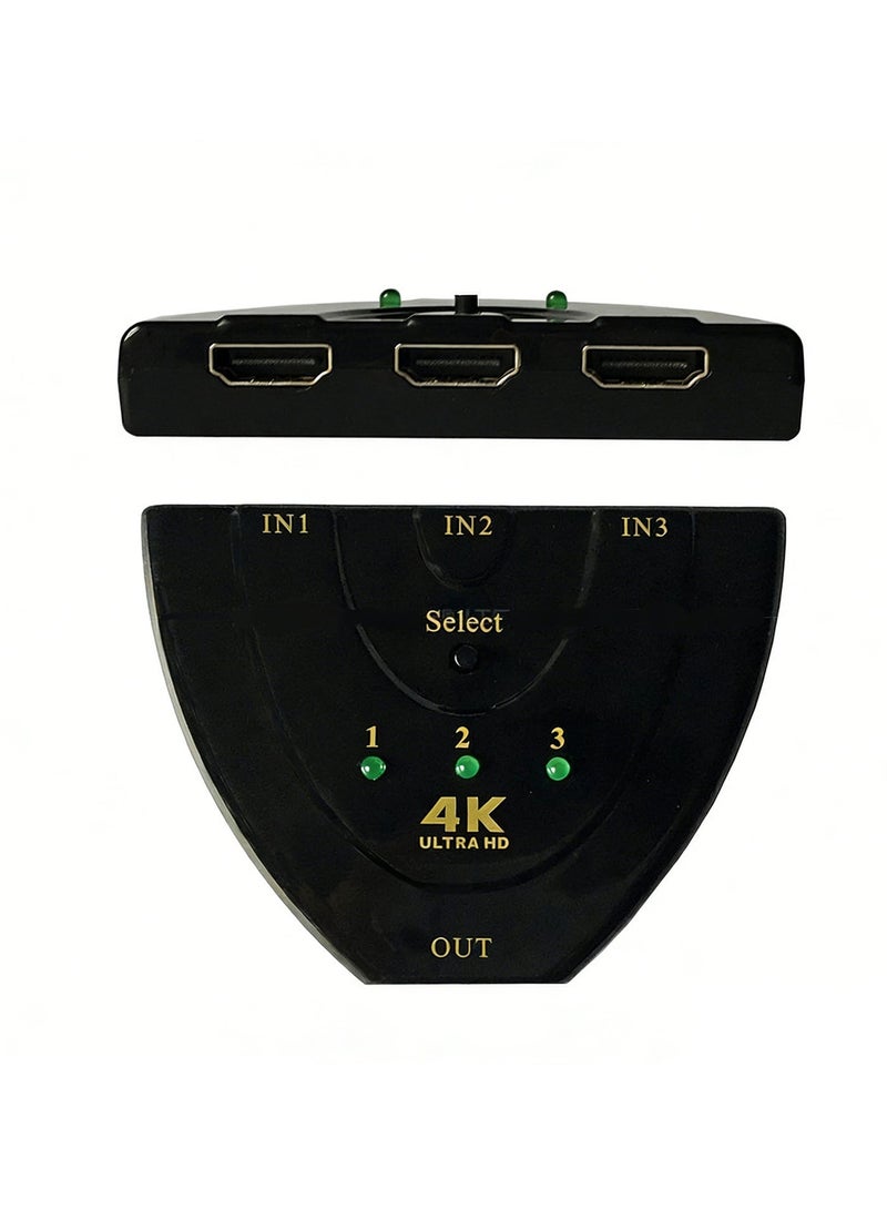 HDMI Switch 4K, VILCOME 3 Port HDMI Switcher 3x1 HDMI Splitter Hub 3 in 1 Out with Pigtail Cable Supports 4K 3D HD 1080P for DLP LCD HD Projector HDTV - Image 4