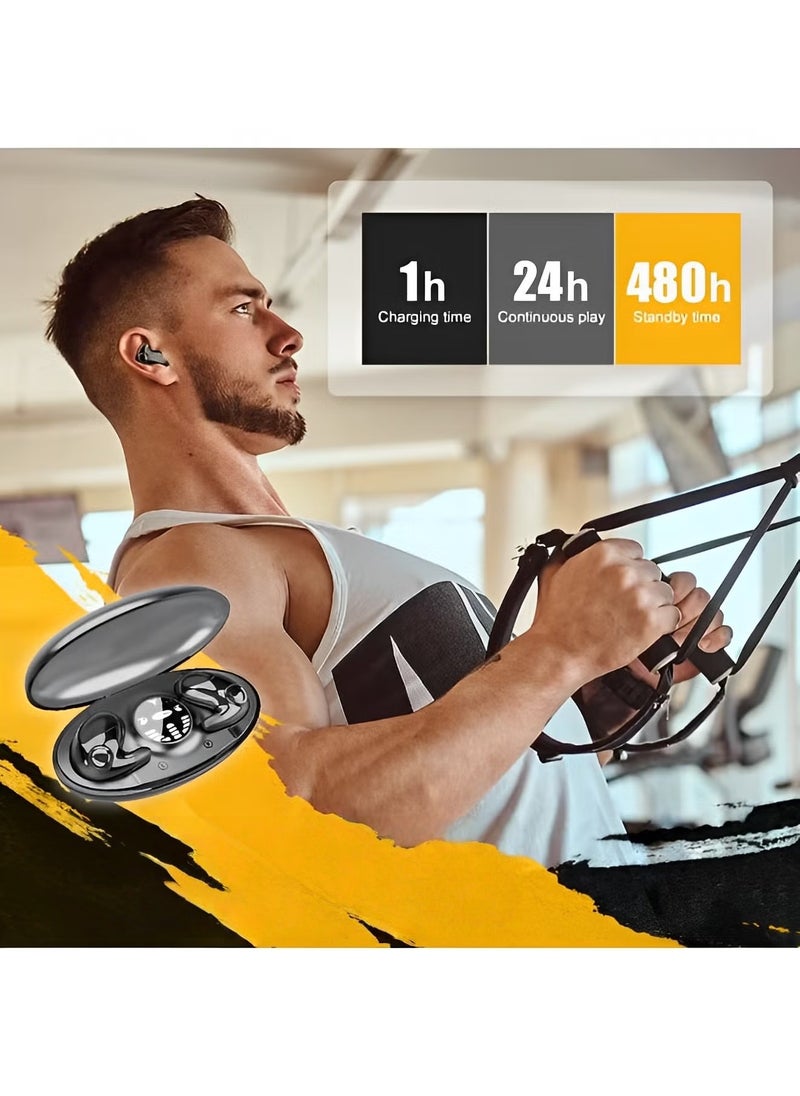 REOCLE Wireless Earphone Sleep Earbuds Invisible with Type-C Charge & IPX5 Waterproof & Touch Control Small Bluetooth Ear Buds for Commute Sports - Image 3