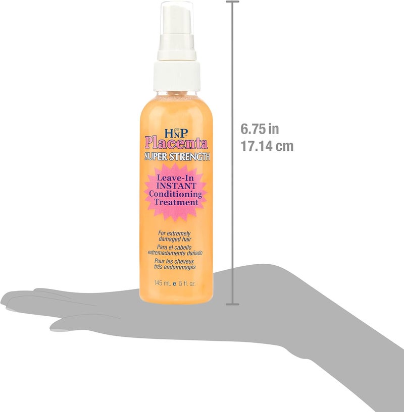 Hask Placenta Super Strength Leave-In Conditioning Treatment, 5 Oz - Instant Conditioning for Extremely Damaged Hair - Image 4