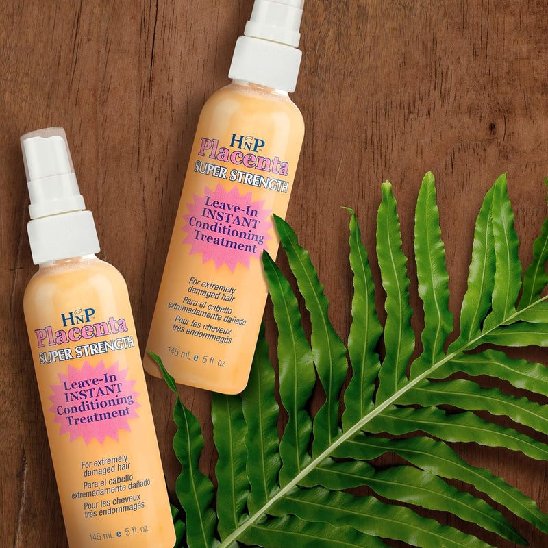 Hask Placenta Super Strength Leave-In Conditioning Treatment, 5 Oz - Instant Conditioning for Extremely Damaged Hair - Image 2