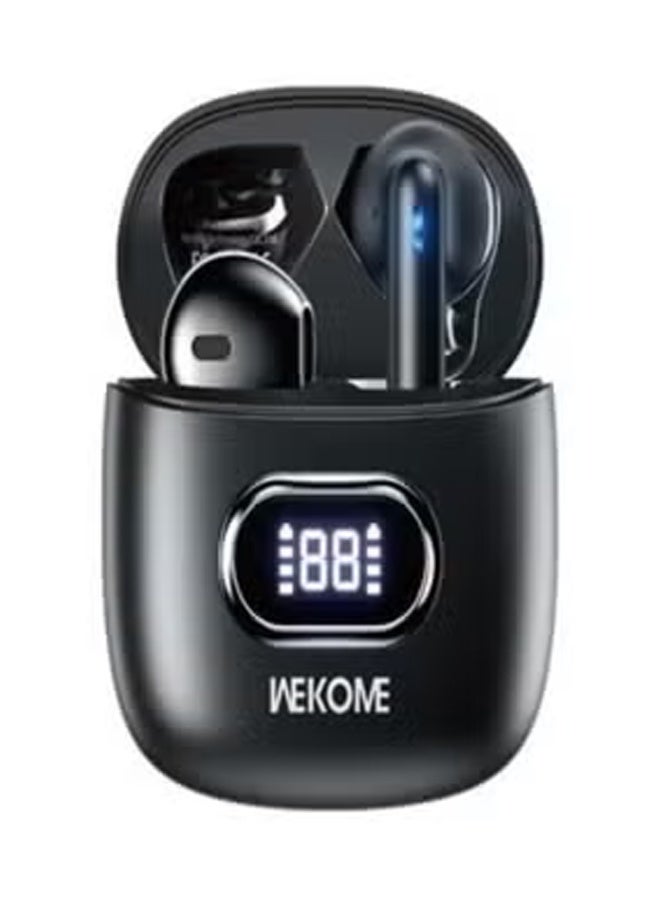WEKOME WS-01 Wireless Bluetooth Earbuds with Charging Case | Touch Control, Built-in Microphone & LED Lights | Noise Reduction & Long Battery Life | Comfortable Secure In-Ear Fit for Calls, Music & Sports – Black - Image 1