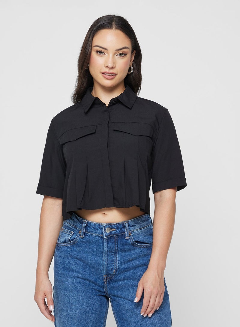 ONLY Crop Short Sleeve Shirt - Image 1
