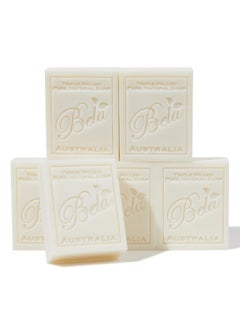BELA BELA Extra Creamy Goat Milk Soap 33 OZ Pack of 6 Long Lasting French Triple Milled Bar Soap Enriched with Organic Shea Butter Hand Face and Body Wash Bar Made in Australia 