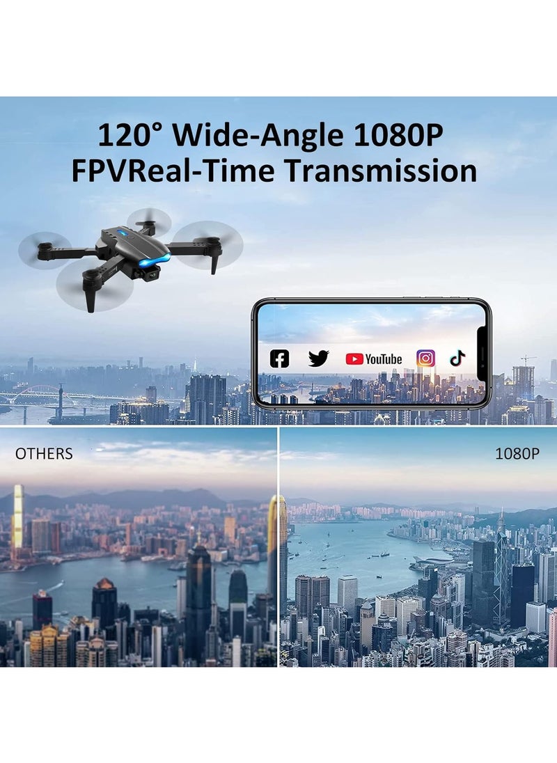 FARROBIZZ Drone with Camera for Kids Adults 1080P HD FPV Camera, Drone for Beginners with Altitude Hold, One Key Landing, Speed Adjustment, Headless Mode, 3D Flips, 2 Modular Batteries(E99)  - Image 5