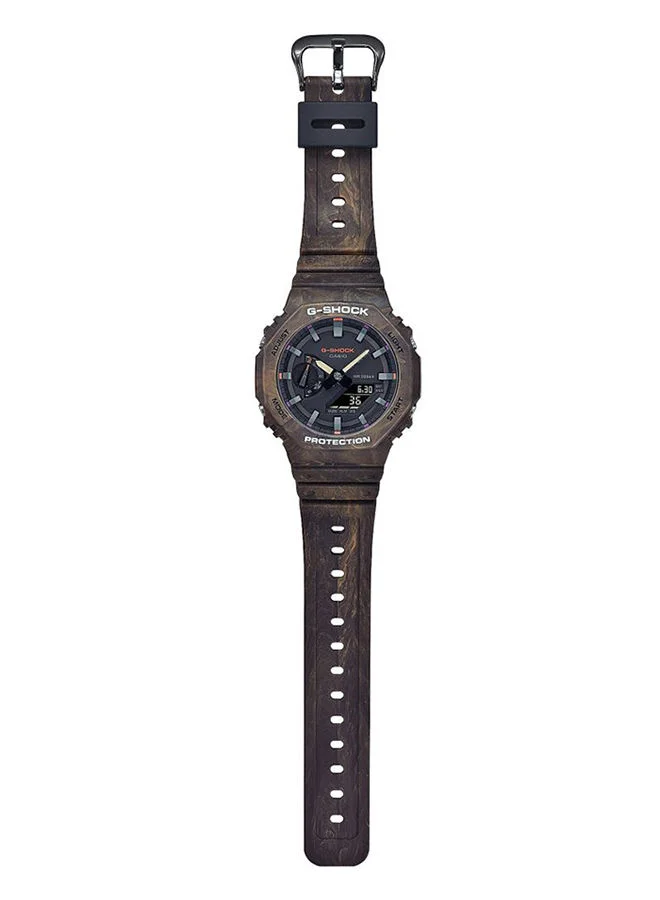 G-SHOCK Resin Strap Round Shape Analog & Digital Wrist Watch GA-2100FR-5ADR - 45mm - Brown