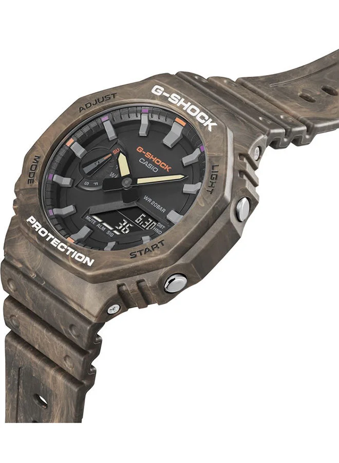 G-SHOCK Resin Strap Round Shape Analog & Digital Wrist Watch GA-2100FR-5ADR - 45mm - Brown