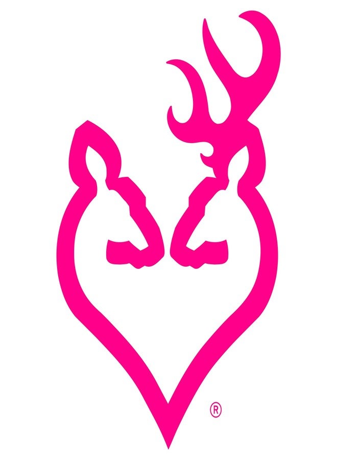 Browning Buckheart Decal | Pink | 6" | Single - Image 2