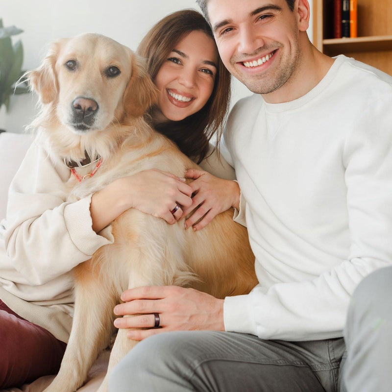 King Will Men's 8mm Red Carbon Fiber Black Celtic Dragon Tungsten Carbide Ring Comfort Fit Wedding Band (10.5) - Image 5