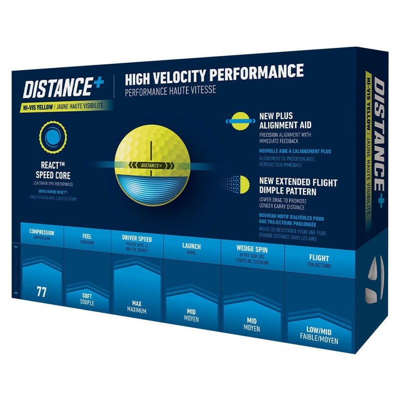 TaylorMade Golf 2025 Distance + Yellow One Dozen - Image 3