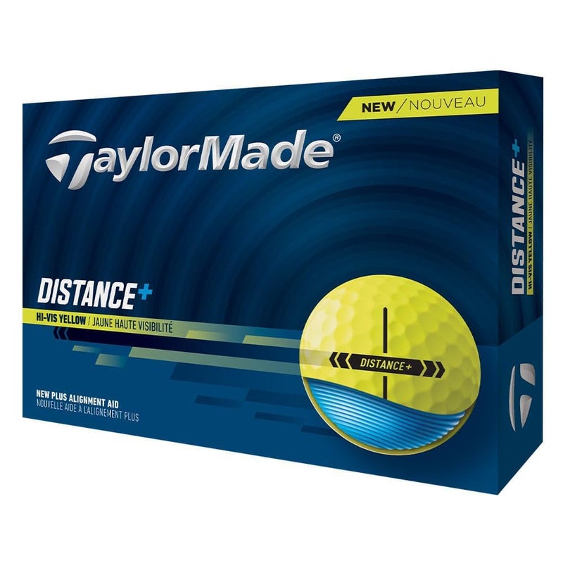 TaylorMade Golf 2025 Distance + Yellow One Dozen - Image 1