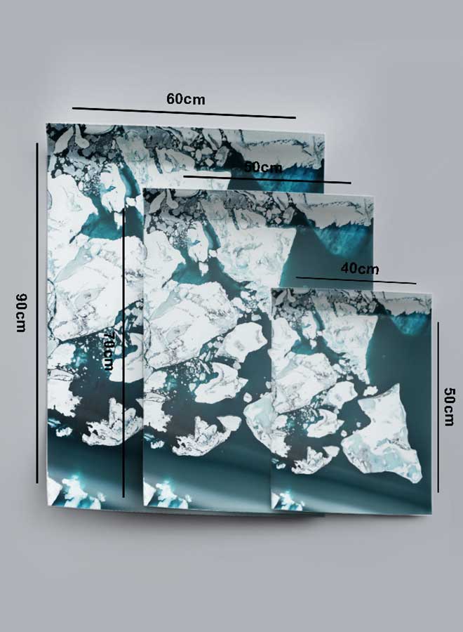 LOWHA Poster Painting Art With Four Separate Pieces Of Double-Sided Stickers Polar Ice Cap Breaking For Home Bedroom Living Room And Office Decor - Image 4