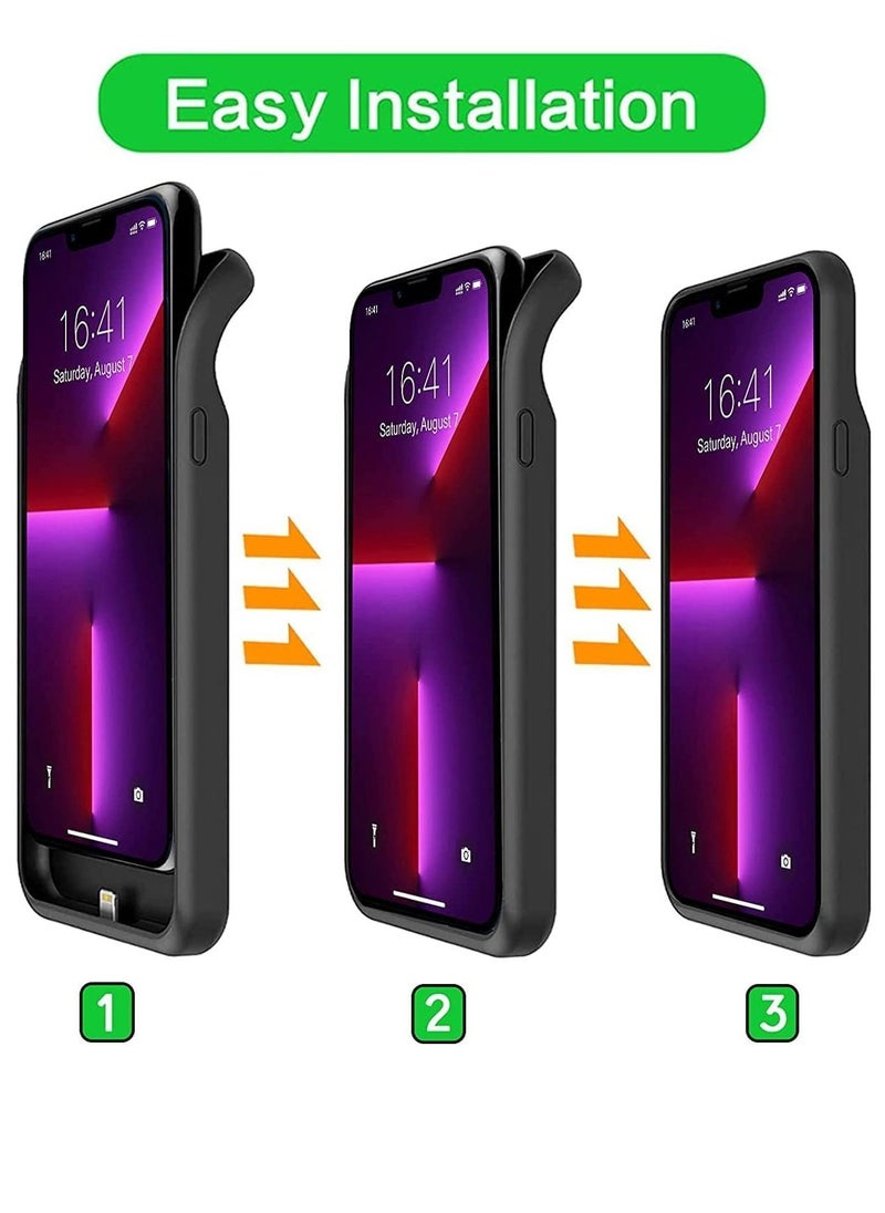 Phone Planet - Battery Case for iPhone 13, Portable Battery Pack, Rechargeable Smart Charger Case, External Battery Charging Case, Compatible with (iPhone 13 3500 Mah). - Image 1