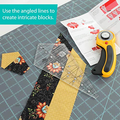 Creative Grids Starburst 30 Degree Triangle Quilt 9-1/2in Ruler – CGRISE30 – Made in USA, 4-1/2in x 9-3/4in, Non-Slip Grip Acrylic Quilting, Sewing, Crafting, Patchwork Ruler & Template - Image 5