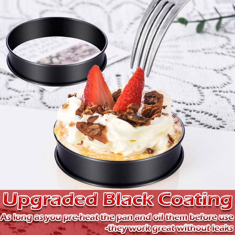 DATANYA 12Packs Crumpet Rings NONSTICK English Muffin Rings 3.15 Inch Stainless Steel Double Rolled Tart Ring Upgraded Round Metal Baking Cooking Pastry Ring Molds for muffins, pancakes - Image 5