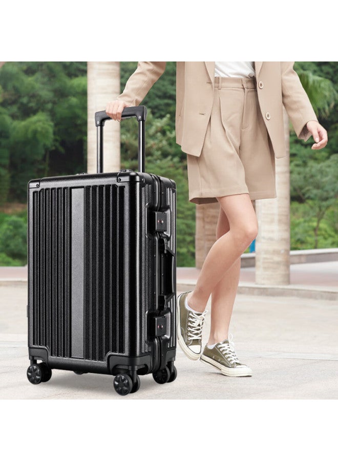 Cartelo 24-inch Carry-on Luggage With Aluminum Frame, Hard Shell Password Box, Gray - Image 1
