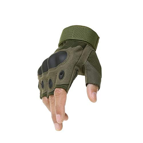 Aadikart Biking Gloves Men Boys Girls Cycling Exercise Half Finger Fingerless Gloves Child Motor Bike Riding Anti-Slip Weight Lifting Bike Workout Climbing Bicycle Gym Skate Gloves (Green) - Image 2