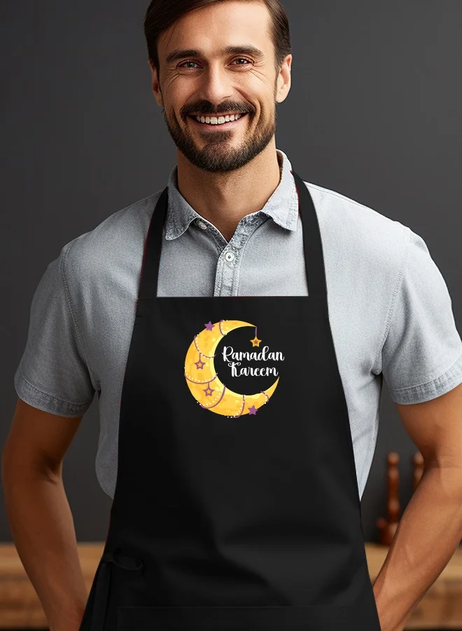 شير ذا لوف  مئزر مطبخ كريم رمضان أسود اللون أسود مطبخ كريم