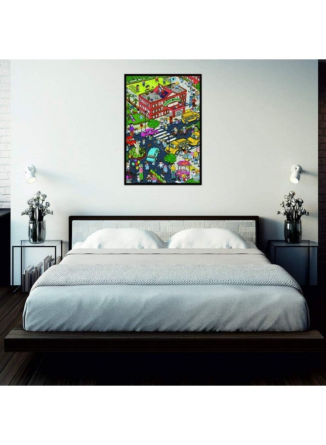 Webby After School Illustration Wooden Jigsaw Puzzle, 1000 Pieces, multicolor - Image 5