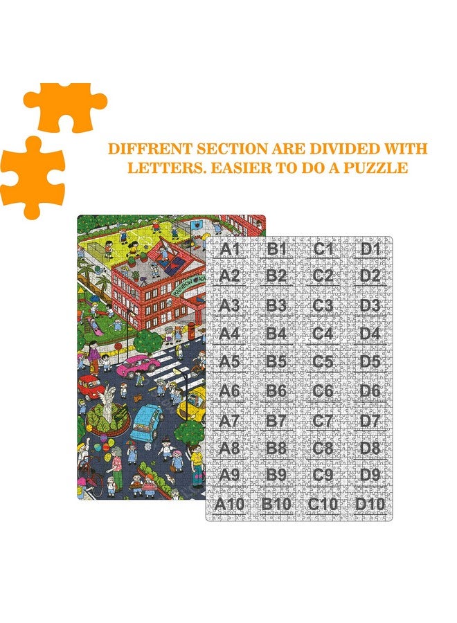 Webby After School Illustration Wooden Jigsaw Puzzle, 1000 Pieces, multicolor - Image 3