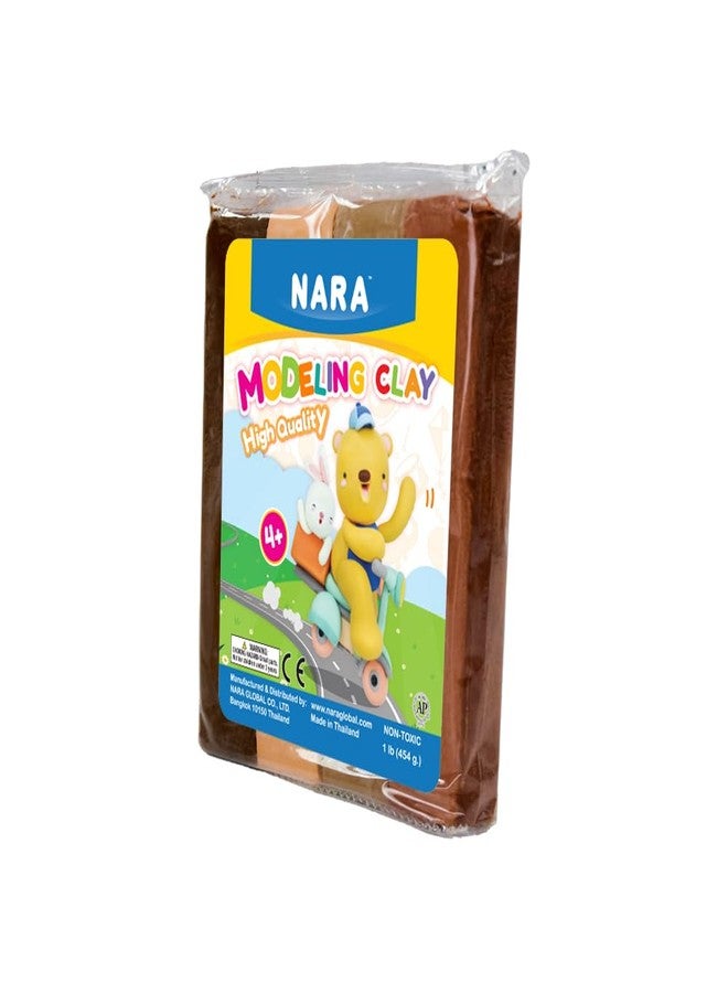 NARA Modeling Clay (Brown) - 1lbs, 4 Colors, 4 Block, 454g,Non-Toxic, Safe for Children, Educational Clay for Kids,Soft Molding Clay, Use for Education,Stop Motion and Creative. - Image 4