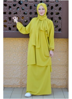 DAMAS COLLECTION P101-umrah essentials Jilbab for women with tow style Skirt or Trouser -4 piece Prayer Clothes for Muslim Women-Islamic Abaya Dress Outfit maxi with scarf and small bag- Modest suit Women  - Image 5