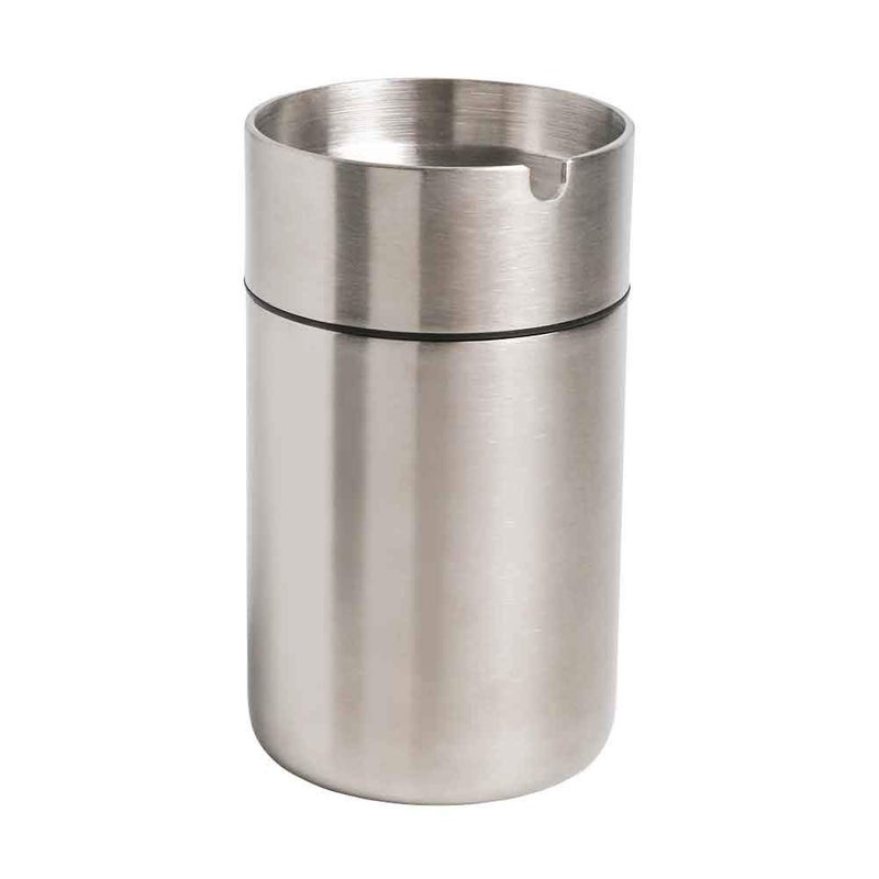 JOCHA Car Ashtray with lid smell proof Stainless Steel Portable Smokeless Detachable Windproof Self Extinguishing Butt Bucket Ash Tray for Most Car Cup Holder for Outdoor Travel Home Office (Silver) - Image 2