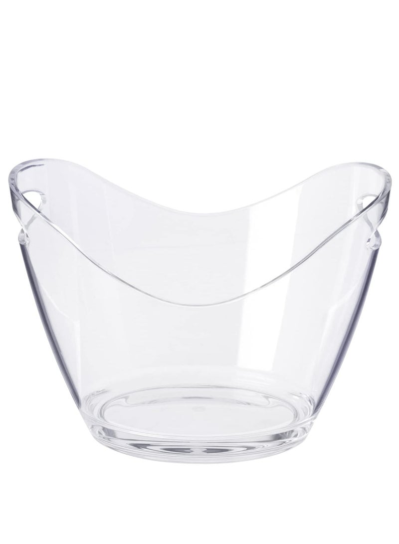 تراسل دلو ثلج، دلو ثلج شفاف سعة 8 لتر، حوض بلاستيك أكريليك للمشروبات والحفلات، من الدرجة الغذائية - Image 1