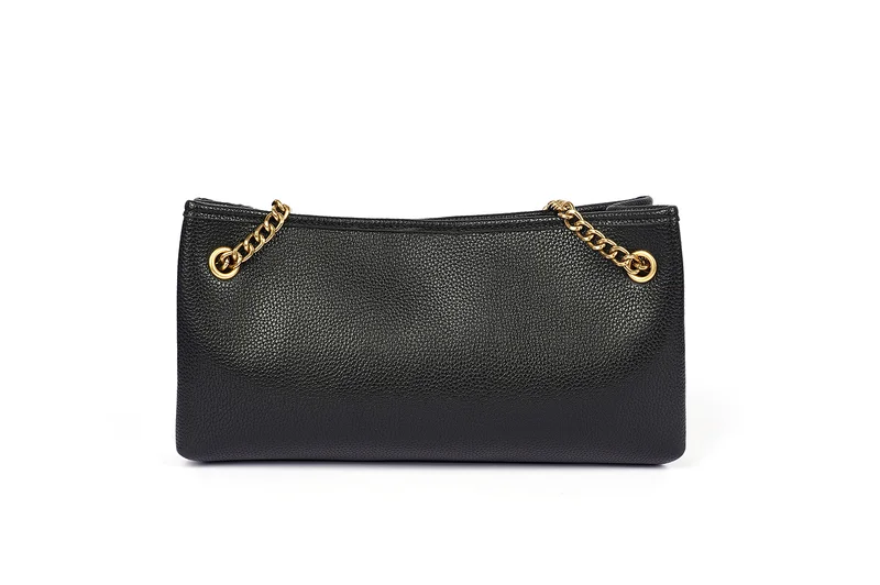 Cuple Pebbled faux leather shoulder bag with chain strap