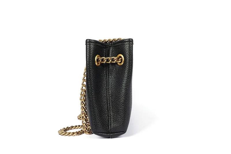Cuple Pebbled faux leather shoulder bag with chain strap