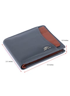 ليفراي محفظة مصمم من الجلد الطبيعي من Laveri مع حماية RFID - رمادي وبني  - Image 4