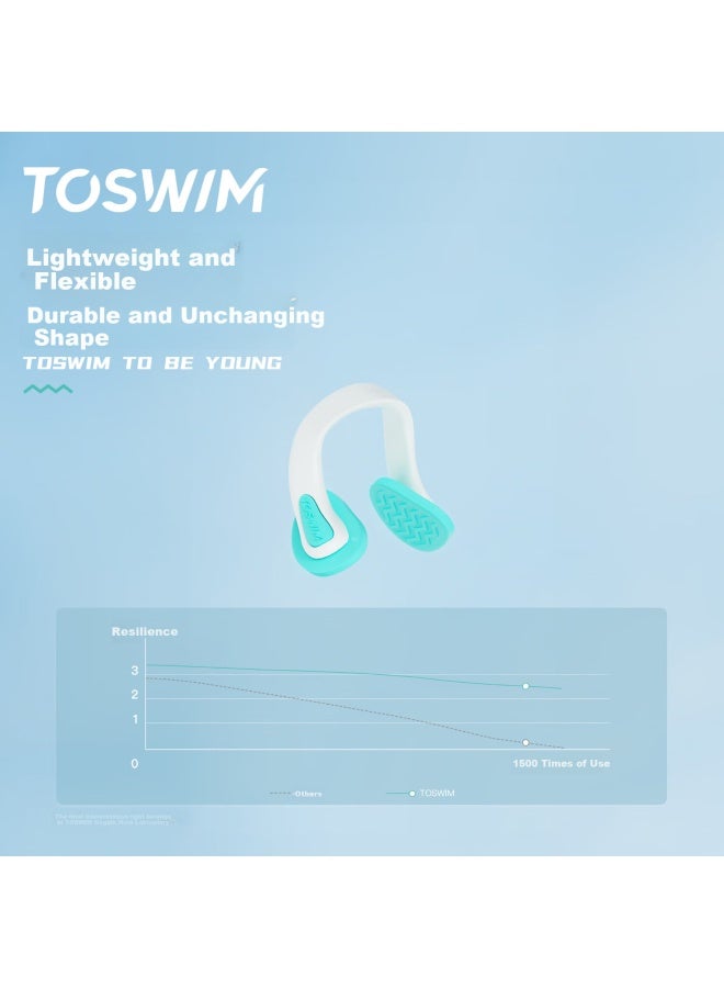 Toswim Swimming Nose Clip Professional Adult Diving Anti-choking Water-proof Anti-slip Nose Plug White Sand Shallow Beach - Image 4