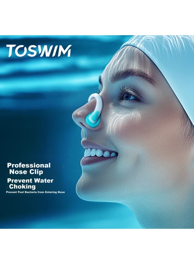 Toswim Swimming Nose Clip Professional Adult Diving Anti-choking Water-proof Anti-slip Nose Plug White Sand Shallow Beach - Image 2