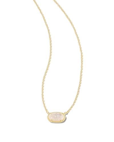 Kendra Scott Grayson Stone Pendant Necklace in Iridescent Drusy, 14k Gold-Plated Brass, Fashion Jewelry for Women - Image 4