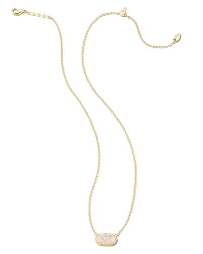 Kendra Scott Grayson Stone Pendant Necklace in Iridescent Drusy, 14k Gold-Plated Brass, Fashion Jewelry for Women - Image 2