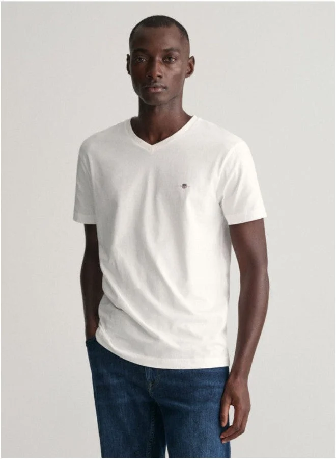 GANT Gant Slim Fit Shield V-Neck T-Shirt