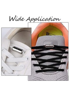 Topleo 8 Pairs No Tie Shoelaces Tieless Elastic Laces Clasps Metal Capsule Lock Buckles  - Image 5