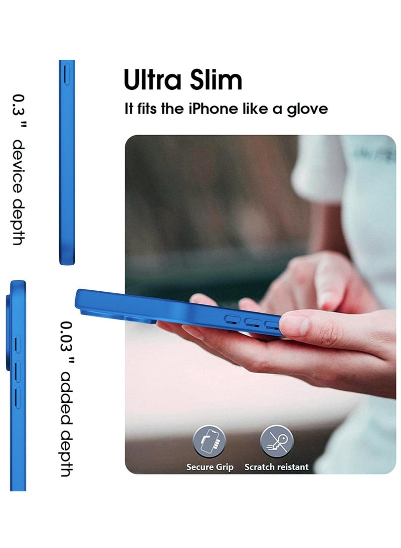 ELTRAZONE "iPhone 16 Case – Ultra-Thin Matte Cover with Upgraded Camera Lens & Screen Protectors, Slim Shockproof Anti-Scratch Soft Touch Case (Blue)" - Image 4