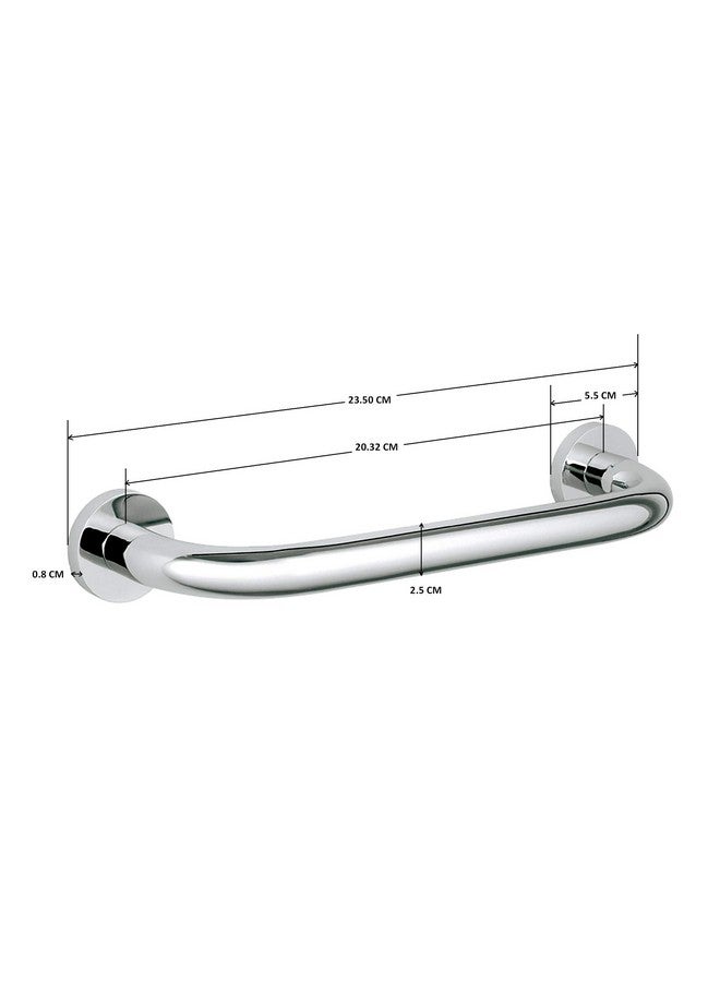 FORTUNE Stainless Steel Wall Mounted Grab Bar, Towel Bar, Bathtub Rails, Safety Hand Support Balance Handle Bars, Bathroom Accessories for Home, Hotel- Chrome Finish (8 Inch) (Pack of 1) - Image 5