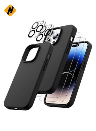 3 in 1 Silicone Case for iPhone 14 Pro Max 6.7-Inch, with 2-Pack Screen Protector and 2-Pack Camera Lens Protector, Full Coverage Tempered Glass Film - pzsku/Z347DC5BBCCE5BA7C8045Z/45/_/1735051353/99048c4a-c407-4fcd-9cb4-fd2927470342
