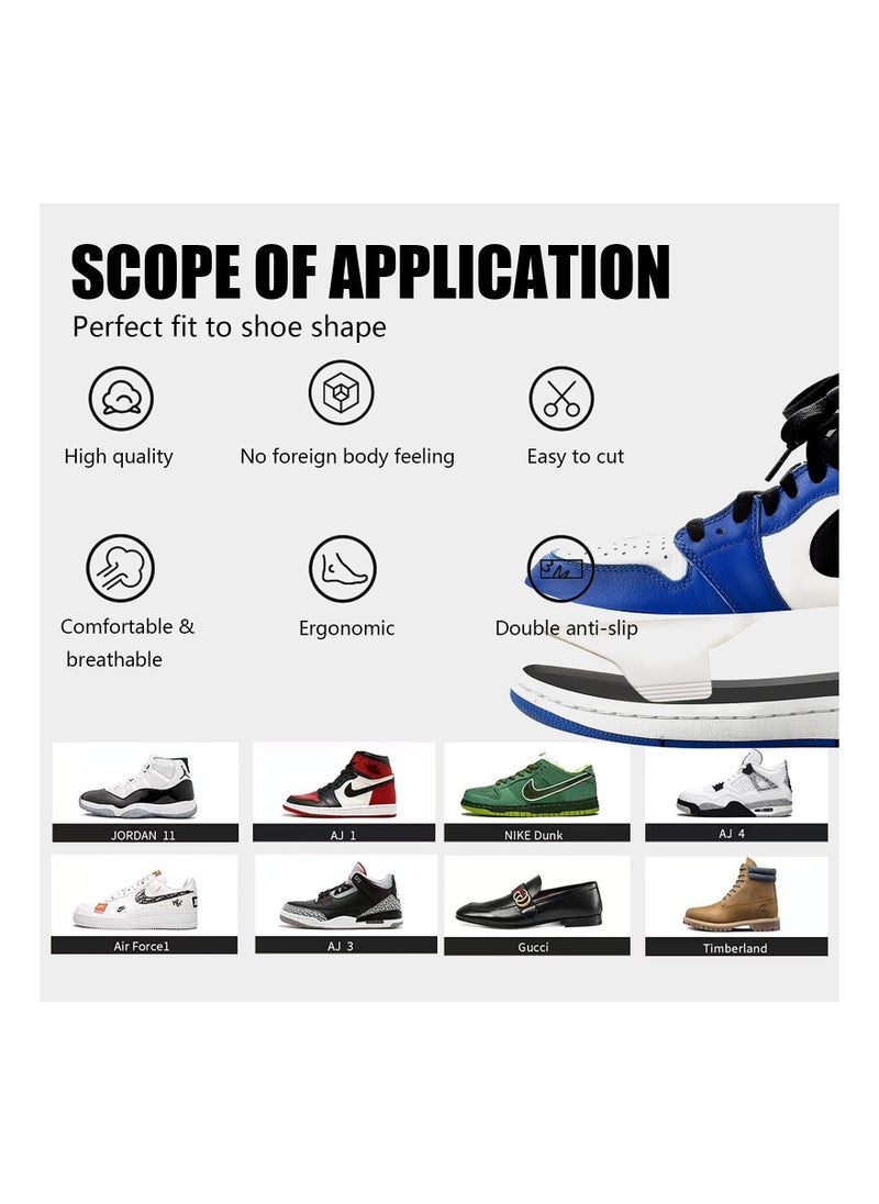 SYOSI - Crease Protectors for Air Force Shoes, Sneakers Guards Anti, Wrinkle Shoes Protector Inserts Black and White (2 pairs) - Image 1