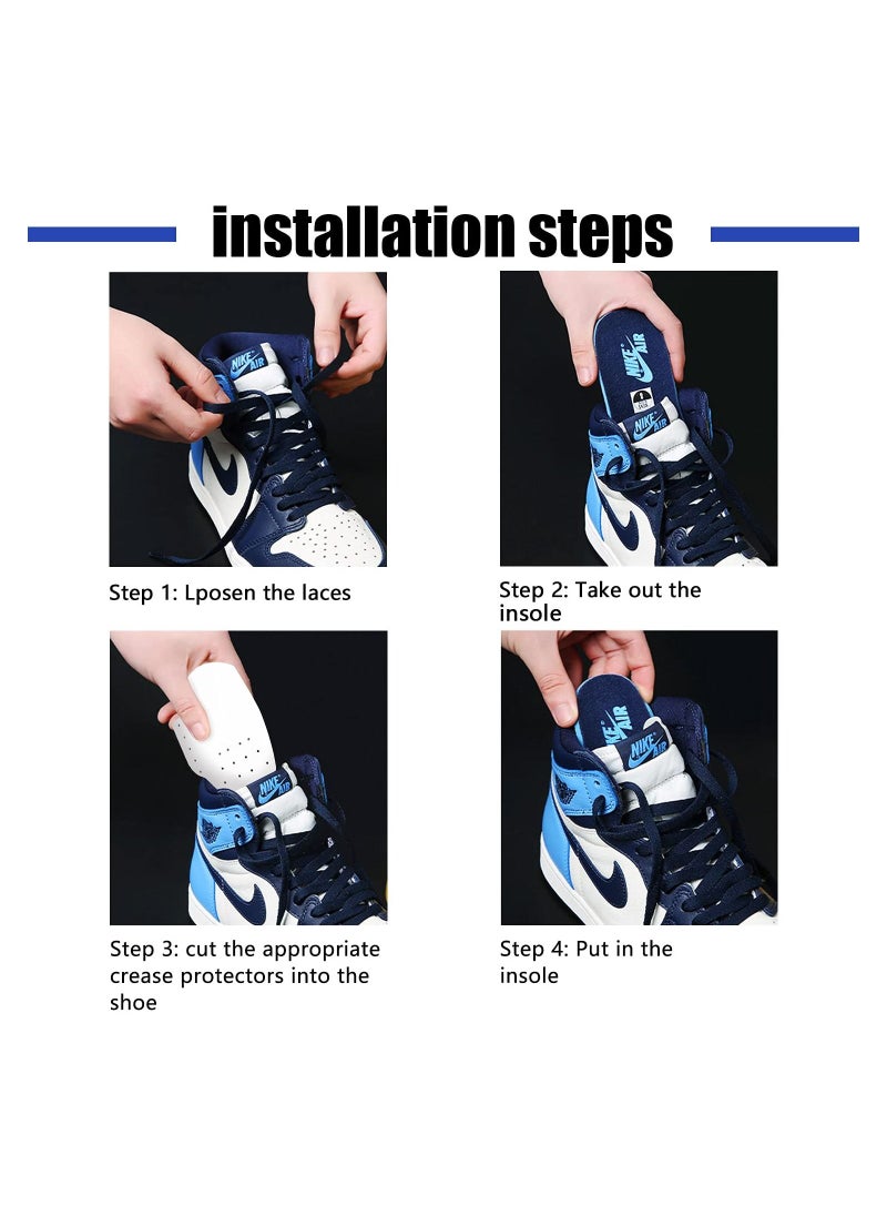 SYOSI - Crease Protectors for Air Force Shoes, Sneakers Guards Anti, Wrinkle Shoes Protector Inserts Black and White (2 pairs) - Image 1