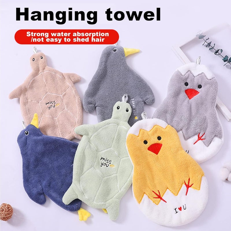 comfrt Cute Cartoon Towel - [2022 New] Kitchen Absorbent Hand Towel - Soft Microfiber Hand Towels for Bathroom - Animals Hanging Hand Towel for Child (Koala) - Image 4
