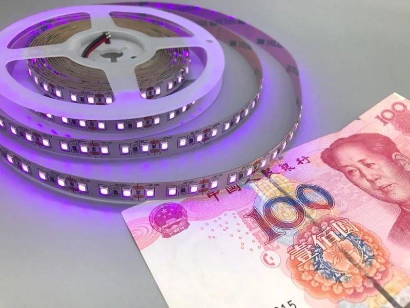 Profisher 365NM 370NM UV LED Strip 2835 Smd 120 IP20 1 M 12V 15W/M