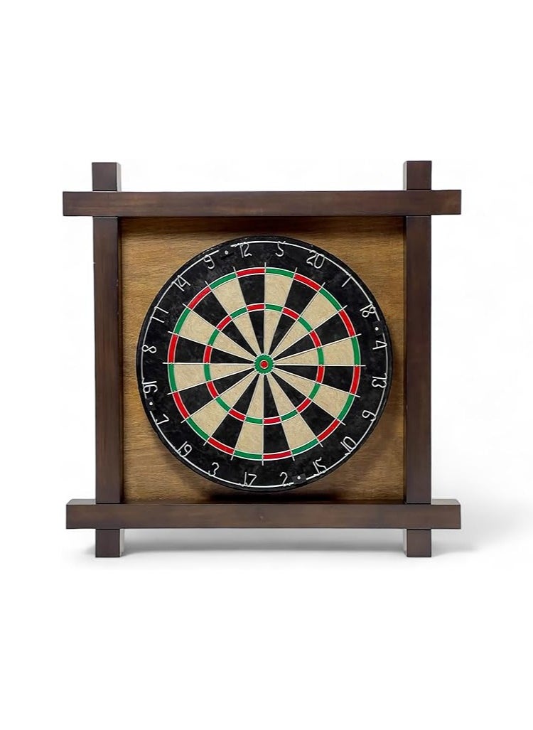 AL BADER - Professional Bristle Dartboard with Official Tournament Specifications, Dart Board Set Usable Dartboard with 6 Metal Tip Darts, Classic heritage Indoor Dart Board - Image 1