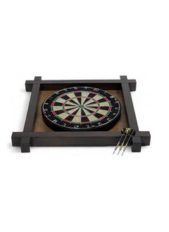 AL BADER Professional Bristle Dartboard with Official Tournament Specifications, Dart Board Set Usable Dartboard with 6 Metal Tip Darts, Classic heritage Indoor Dart Board  - Image 3