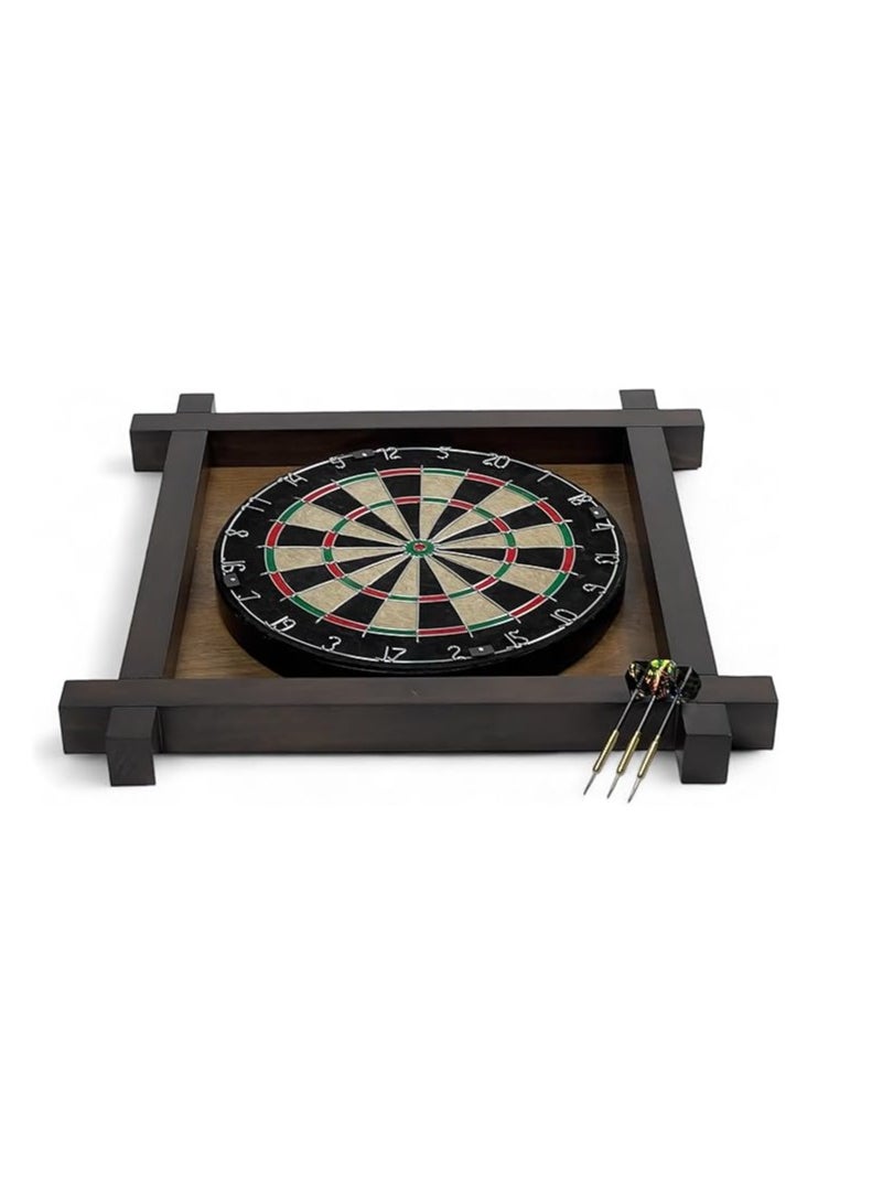 AL BADER - Professional Bristle Dartboard with Official Tournament Specifications, Dart Board Set Usable Dartboard with 6 Metal Tip Darts, Classic heritage Indoor Dart Board - Image 1