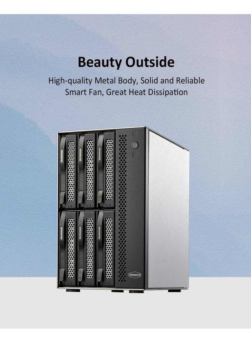 TERRAMASTER TERRAMASTER D6-320 External Hard Drive Enclosure - USB 3.2 Gen2 10Gbps Type-C HDD Storage Hot Swappable Plug and Play (Diskless) - Image 2