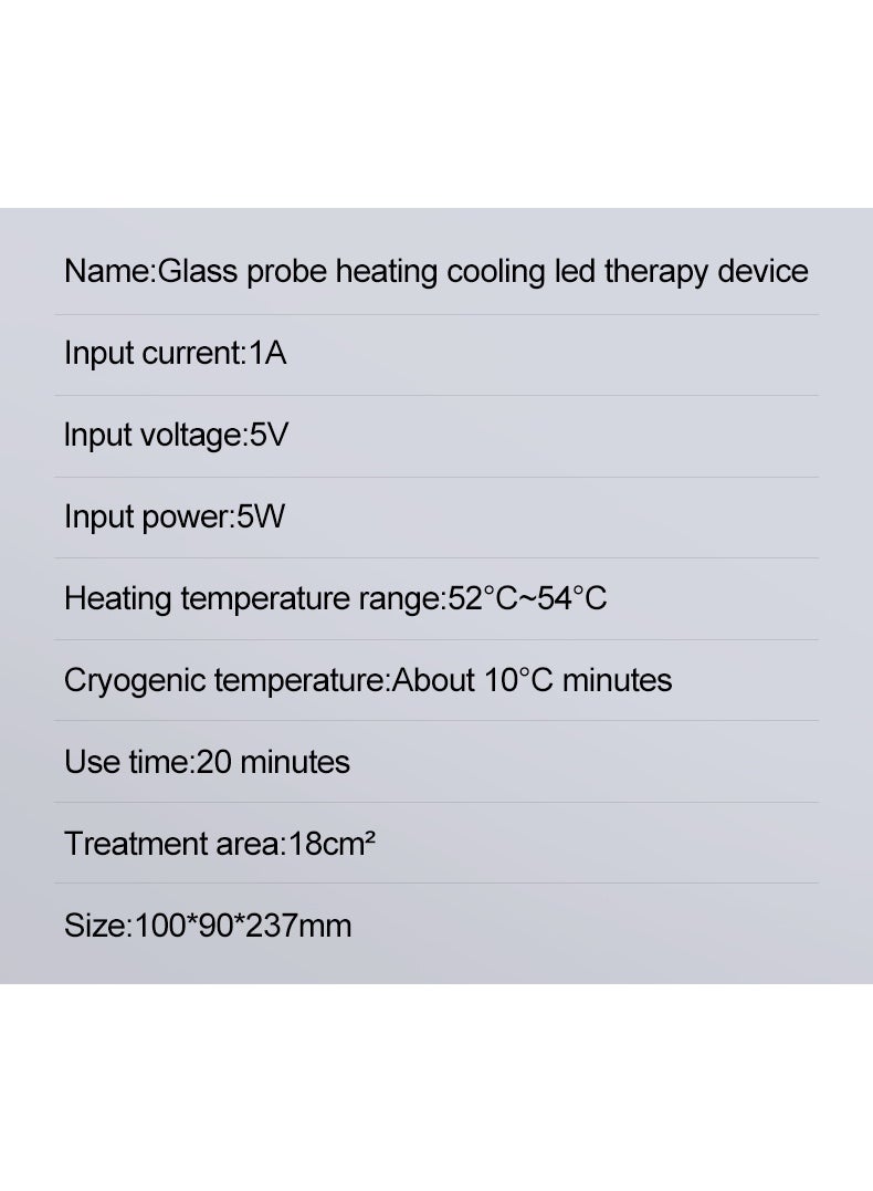Hot And Cold Red And Blue Glass Head Beauty Instrument - Image 5