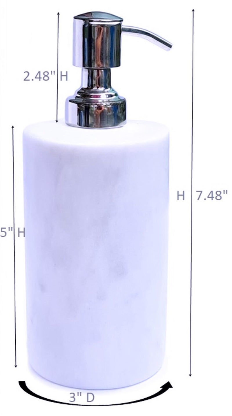 Patharwala Marble Durable Handwash Soap Dispenser for Bathroom Accessories Bath Set Made by 100% Natural Marble Stone - Image 4